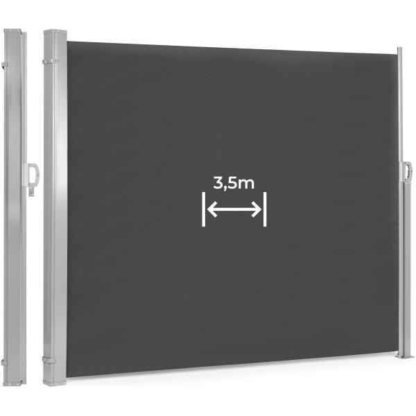 Sammenleggbart markise 350x200 cm side rullegardin skjerm til hagen på terrassen MultiGarden Antrasitt