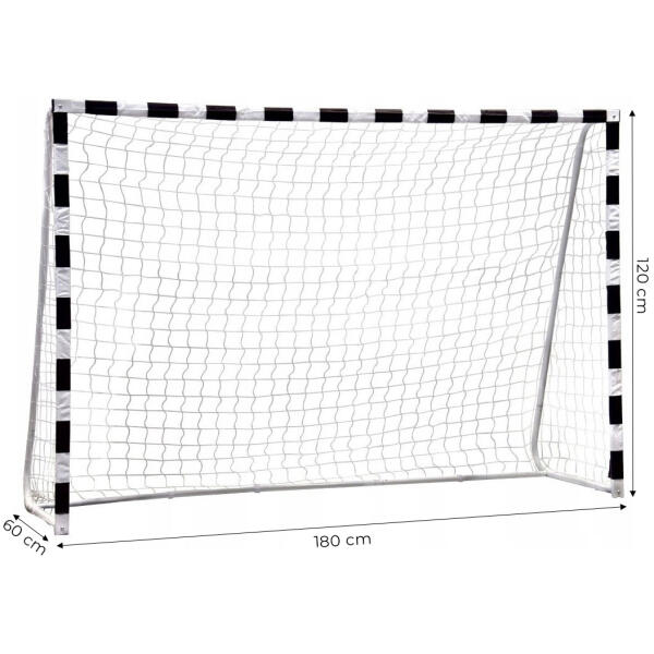 Fotballmål treningsnett 180x120 cm MultiGarden Svart-hvitt - Bilde 8