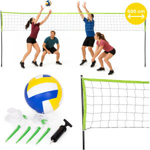 Sammenleggbar slitesterkt badminton volleyballnett 600x240 cm MultiGarden