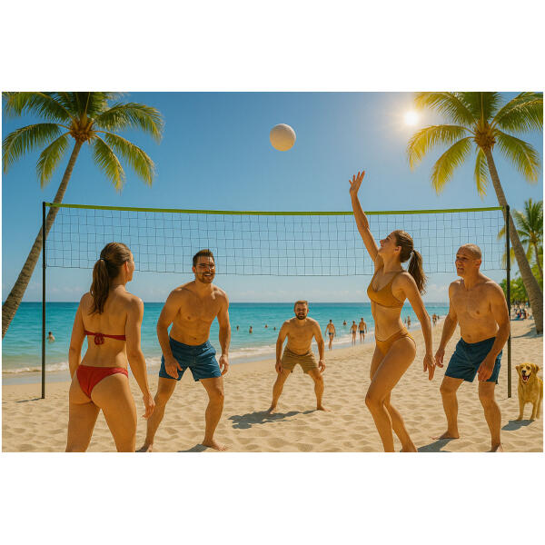 Sammenleggbar slitesterkt badminton volleyballnett 600x240 cm MultiGarden - Bilde 5
