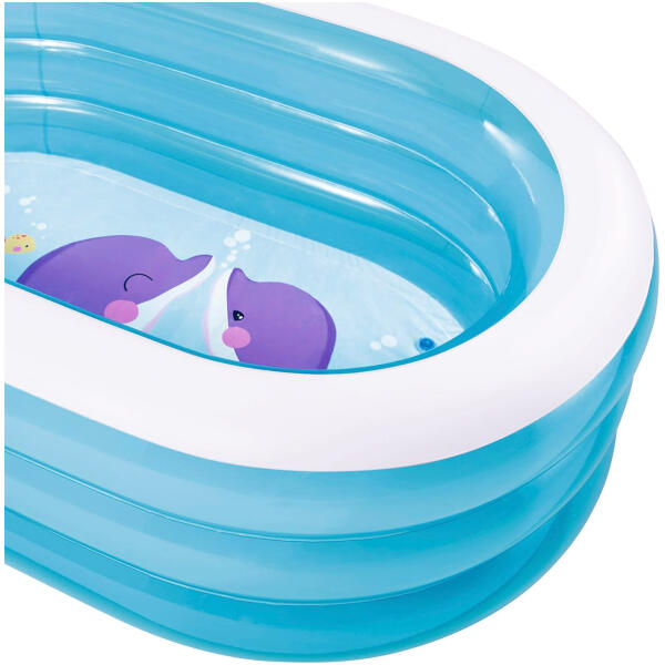 Oppblåsbart barnebasseng oval 163x109x46 cm INTEX 57482 - Bilde 5