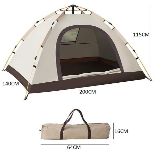 Sammenleggbar campingtelt 2-3 personer 200x140x115 cm BAL12K - Bilde 8