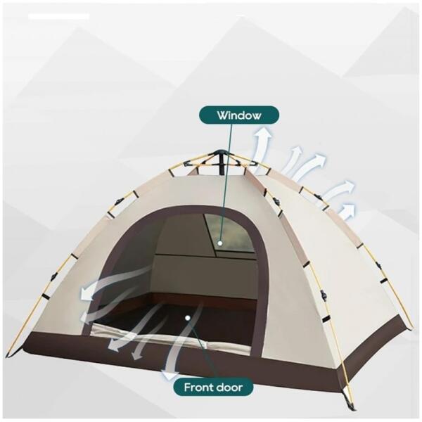 Sammenleggbart campingtelt 2-3 personer 200x140x115cm BAL12N - Bilde 5