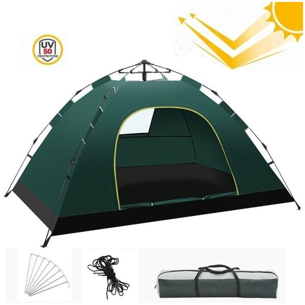 Sammenleggbar campingtelt 2-3 personer 200x140x115cm BAL12 Grønn - Bilde 3