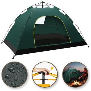 Sammenleggbar campingtelt 2-3 personer 200x140x115cm BAL12 Grønn