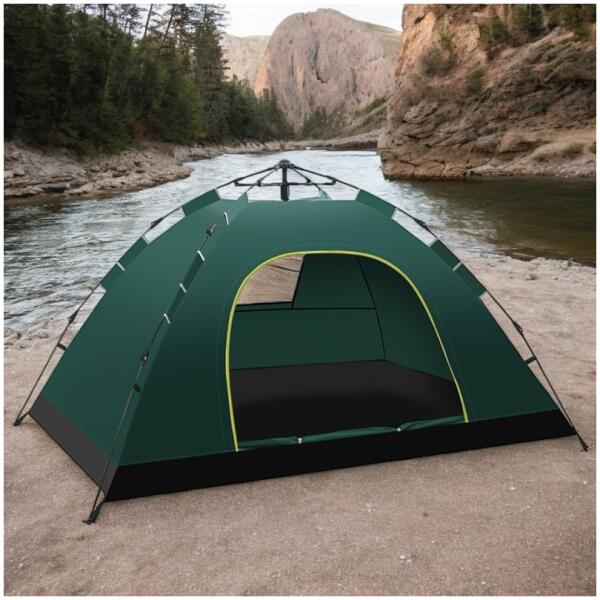 Sammenleggbar campingtelt 2-3 personer 200x140x115cm BAL12 Grønn - Bilde 9
