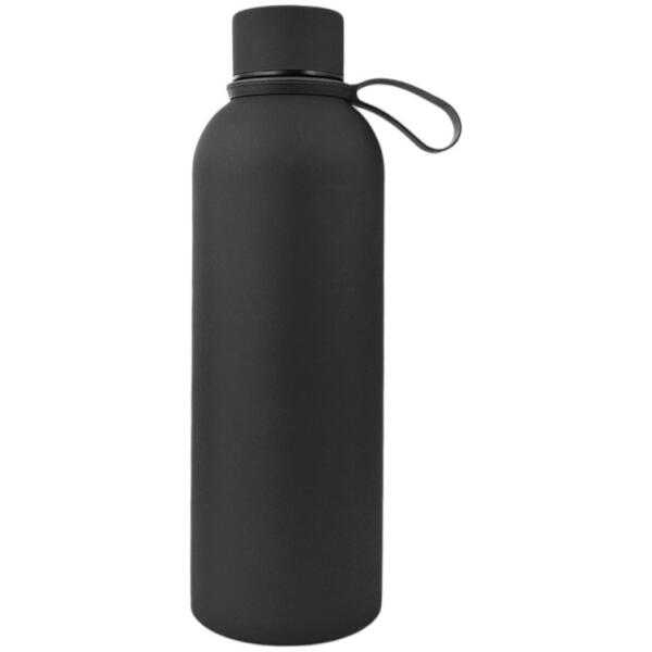 Bidon termoflaske 500 ml rustfritt stål med soft touch belegg Svart - Bilde 2