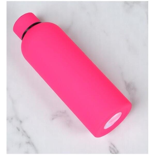Bidon termoflaske 500 ml rustfritt stål soft touch Fuksia - Bilde 4