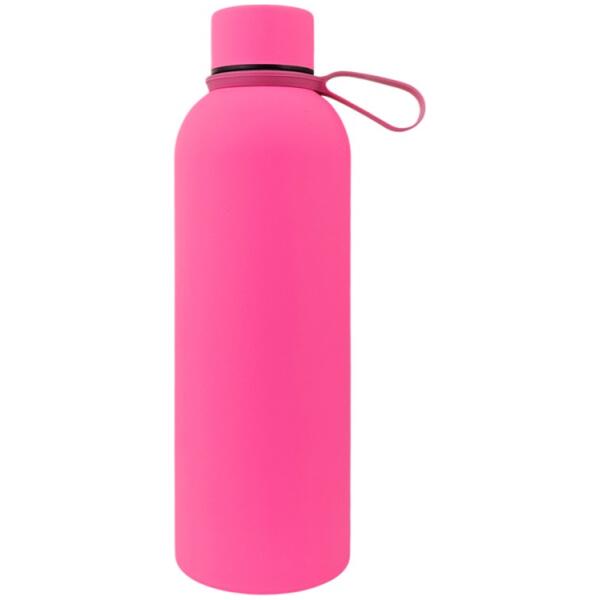 Bidon termoflaske 500 ml rustfritt stål soft touch Fuksia - Bilde 2