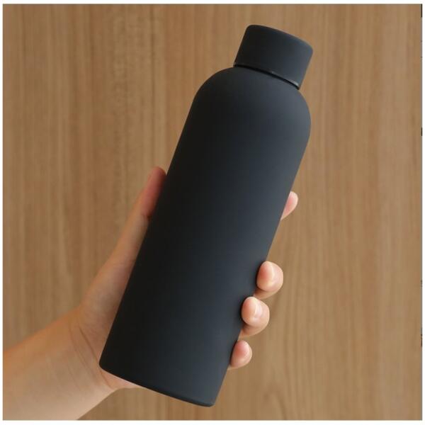 Termoflaske 500 ml rustfritt stål med soft touch belegg BD46 Grønn - Bilde 3