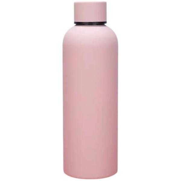 Termoflaske 500 ml rustfritt stål med SOFT TOUCH belegg Lys rosa - Bilde 4
