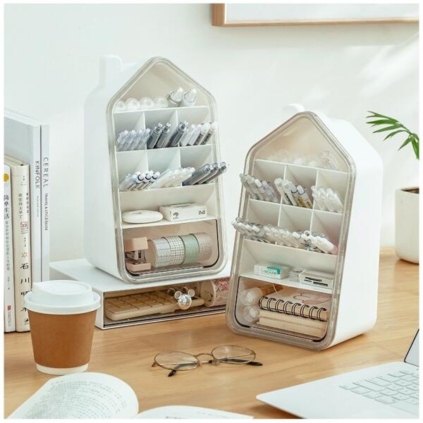 Organiser skrivebord med rom hus 11x11x21,6 cm CB72 - Bilde 3