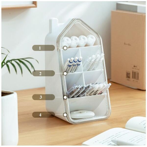 Organiser skrivebord med rom hus 11x11x21,6 cm CB72 - Bilde 6