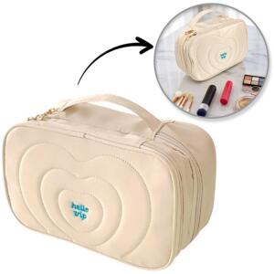Dame toalettmappe quiltet med håndtak 24x9x15 cm KS132K