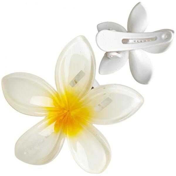 Hårklemme klips blomst ombre XL 6 cm SP404 Gul - Bilde 3