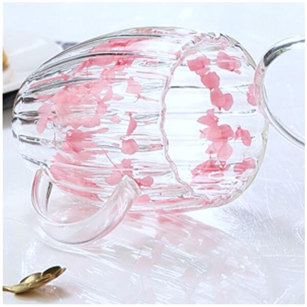 Riflet termoglass med blomster inni 300 ml 1 stk Rose - Bilde 5