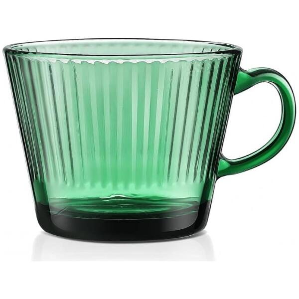 Kopp glass riflet stor 380 ml 1 stk Flaskegrønn - Bilde 2