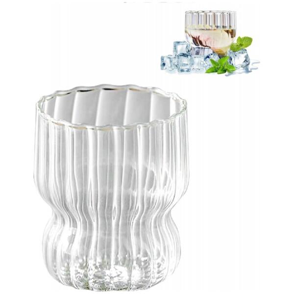 Riflet glass, pokal med bølgete vegger 260 ml 1 stk SZK51 - Bilde 2