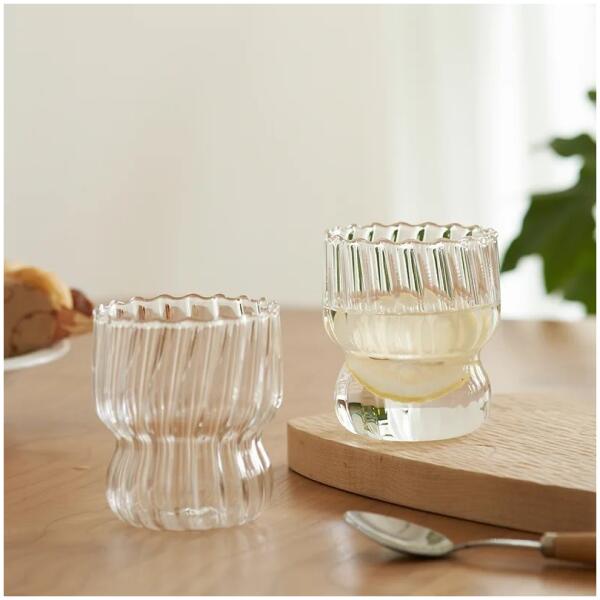 Riflet glass, pokal med bølgete vegger 260 ml 1 stk SZK51 - Bilde 5