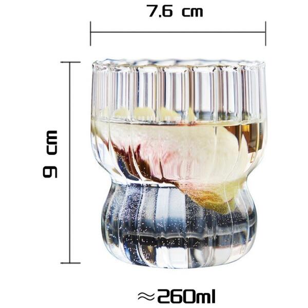 Riflet glass, pokal med bølgete vegger 260 ml 1 stk SZK51 - Bilde 8
