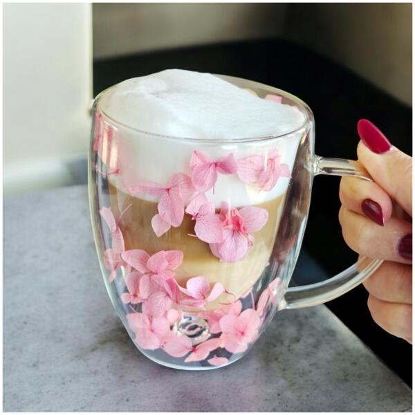 Termokopp med hortensia inne rose 300 ml 1 stk Rosa - Bilde 9
