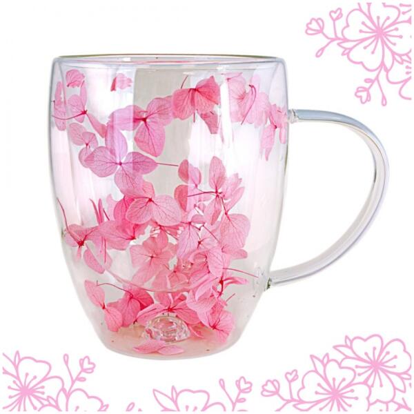 Termokopp med hortensia inne rose 300 ml 1 stk Rosa - Bilde 6