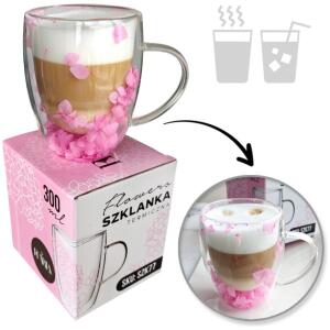 Termokopp med hortensia inne rose 300 ml 1 stk Rosa