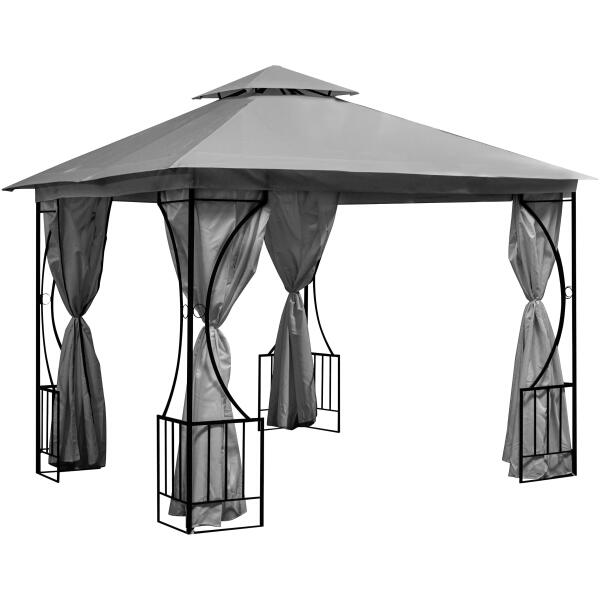Hagepaviljong telt lysthus 3x3m 4 hele vegger MultiGarden - Bilde 5