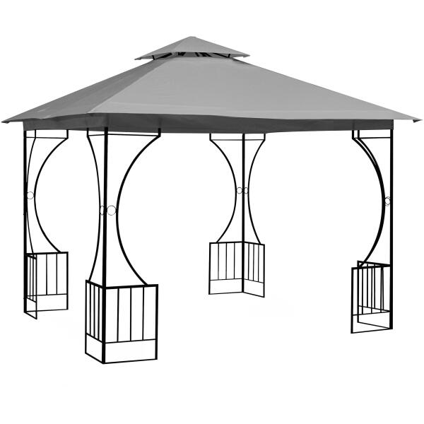 Hagepaviljong telt lysthus 3x3m 4 hele vegger MultiGarden - Bilde 2
