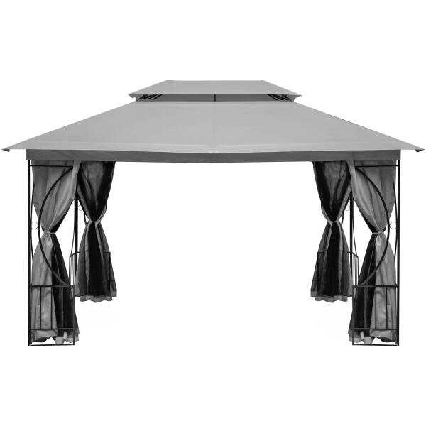 Hagepaviljong lux lysthus 3x4m myggnett og hele vegger MultiGarden - Bilde 4