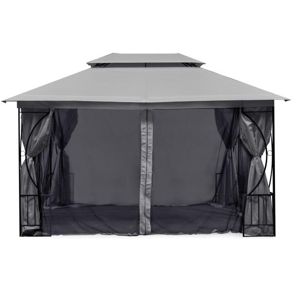 Hagepaviljong lux lysthus 3x4m myggnett og hele vegger MultiGarden - Bilde 7