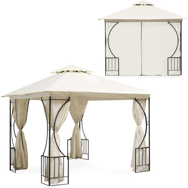 Hagepaviljong telt lysthus 3x3 m med 4 vegger - Bilde 6