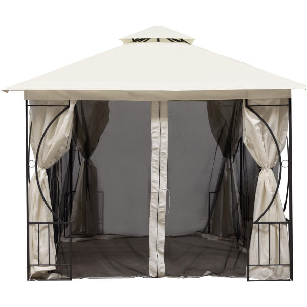 Hagepaviljong lux lysthus 3x3 m med myggnett og fullvegger MultiGarden - Bilde 6