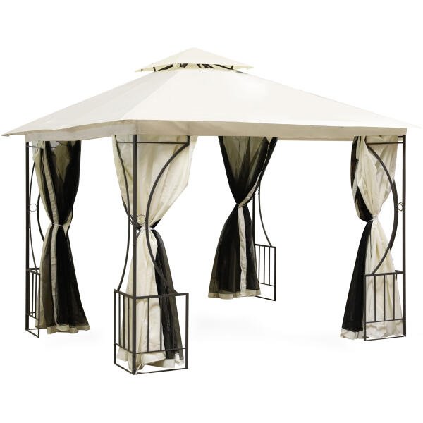 Hagepaviljong lux lysthus 3x3 m med myggnett og fullvegger MultiGarden - Bilde 8