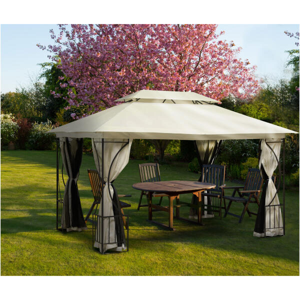 Hagepaviljong Lux lysthus 3x4m myggnett og fullstendige vegger - Bilde 2