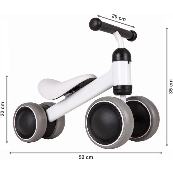 Treningsbalansesykkel mini sykkel for barn ECOTOYS Hvit - Bilde 7