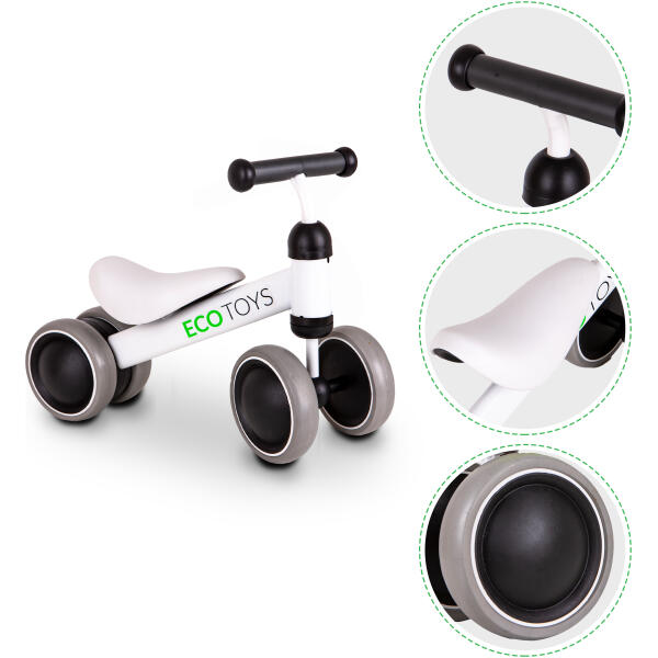 Treningsbalansesykkel mini sykkel for barn ECOTOYS Hvit - Bilde 3