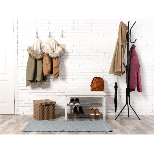 Stående klesstativ 11 kroker metall ModernHome Svart - Bilde 6