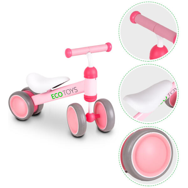 Treningsløpesykkel mini sykkel for barn ECOTOYS Rosa - Bilde 3