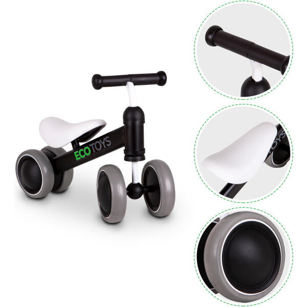 Treningsløpesykkel mini sykkel for barn ECOTOYS Svart - Bilde 3