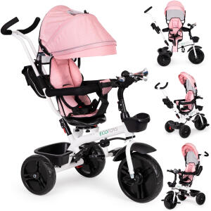 Trehjulssykkel med roterbart sete 360 ECOTOYS Rosa