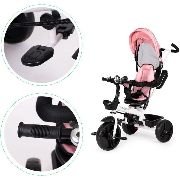 Trehjulssykkel med roterbart sete 360 ECOTOYS Rosa - Bilde 6