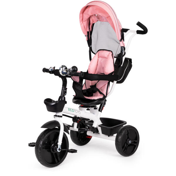 Trehjulssykkel med roterbart sete 360 ECOTOYS Rosa - Bilde 5