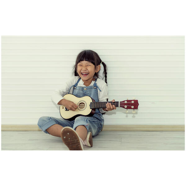 Gitar ukulele for barn treverk 4 nylonstrenger ECOTOYS - Bilde 7