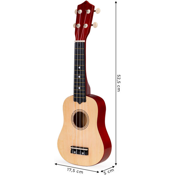 Gitar ukulele for barn treverk 4 nylonstrenger ECOTOYS - Bilde 9