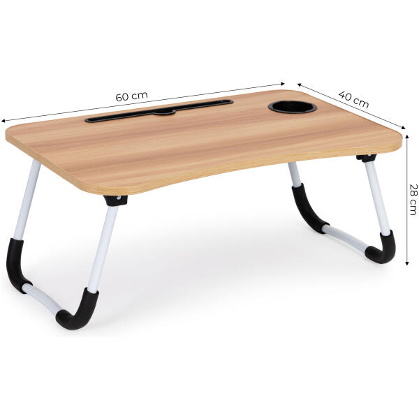Bordstativ for bærbar PC til seng 60x40 cm ModernHome - Bilde 7