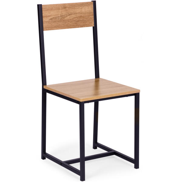 Sett komplett møbler bord 2 stoler metall MDF ModernHome - Bilde 6