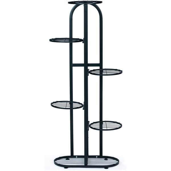 Moderne metall blomsterstativ 6 nivåer ModernHome Svart - Bilde 5
