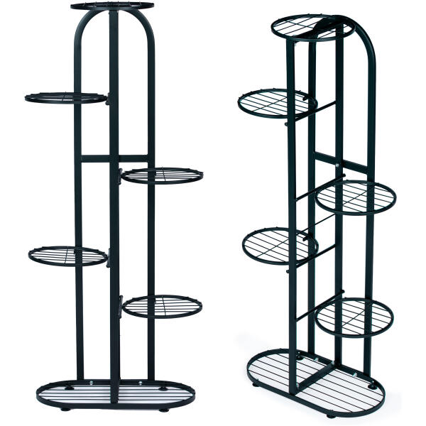 Moderne metall blomsterstativ 6 nivåer ModernHome Svart