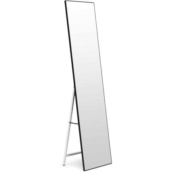 Stort frittstående speil 159 cm aluminium ramme ModernHome Svart - Bilde 3